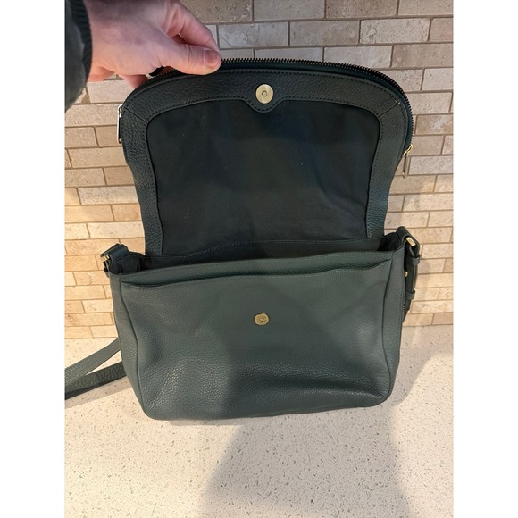 Fossil Preston green Flap Leather Crossbody Purse - Picture 3 of 4